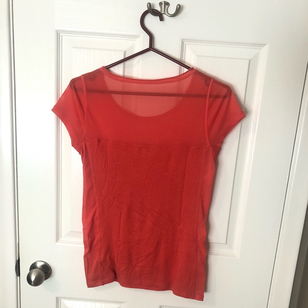 2/$15🌟 Express Mesh Detail Short-Sleeve Shirt